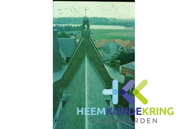 Zicht op oude Rijn vanuit kerktoren Coll. G.B. Janssen (319)